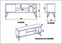 Hanah Home Soporte para TV Mistico (140) Nogal y Negro